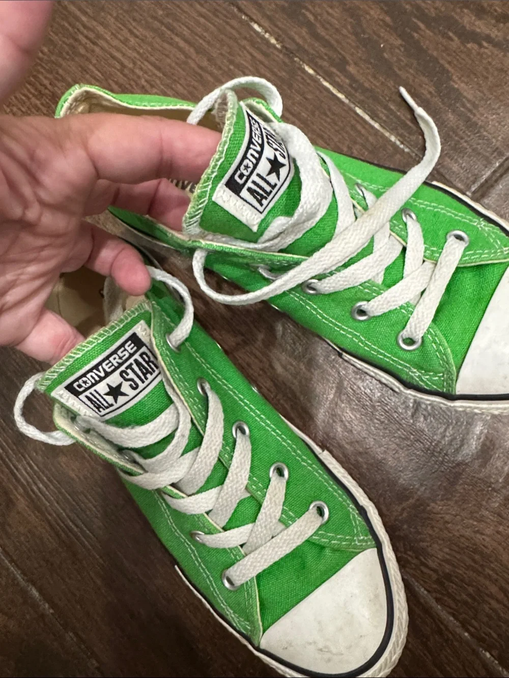 Converse Kids Green Canvas Low Top Sneakers